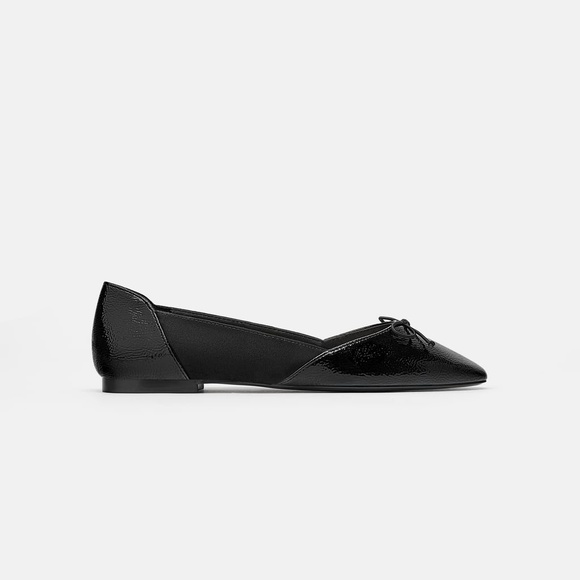 Zara Shoes Nwt Zara Pointy Ballet Flats With Bow Poshmark